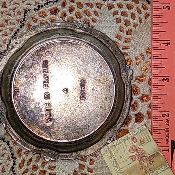 ⚜️ Vintage Eiffel Tower Pewter Plate Miniature  4" - Picture 7 of 16